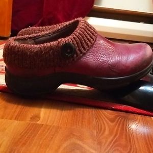 Dansko Kenzie Knit Clog/Mules in Deep Red!